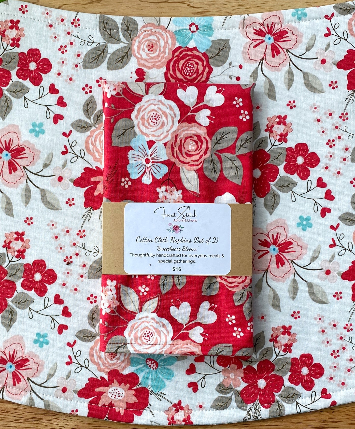 Cotton Napkins (Set of 2) - Sweetheart Blooms