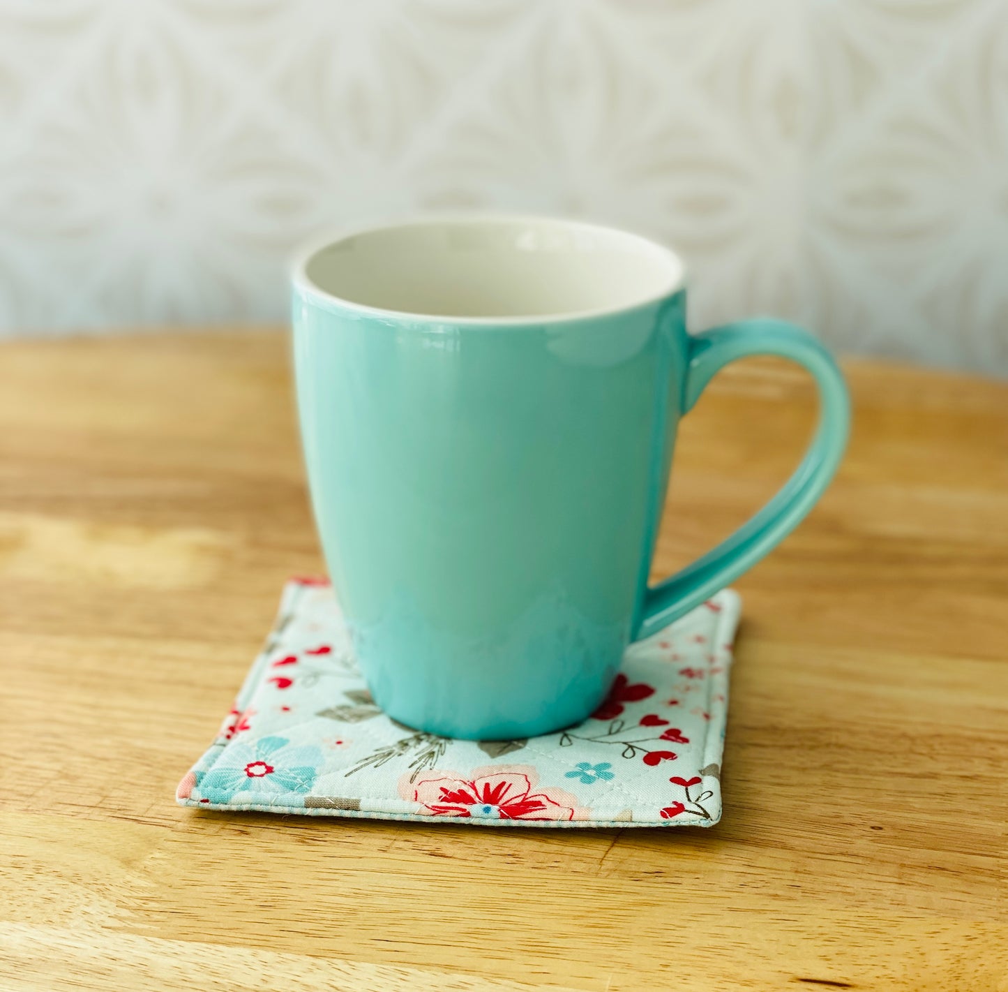 Quilted Mug Rugs (Set of 2) - Sweetheart Blooms