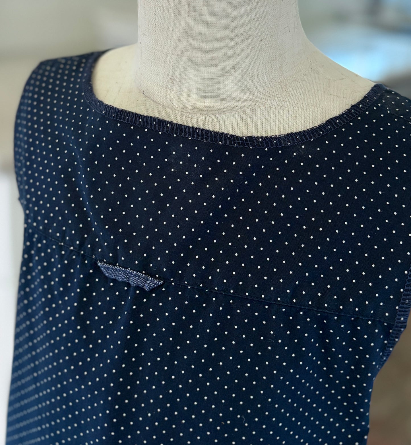 Deep Navy Cross-Back Apron - Girls'