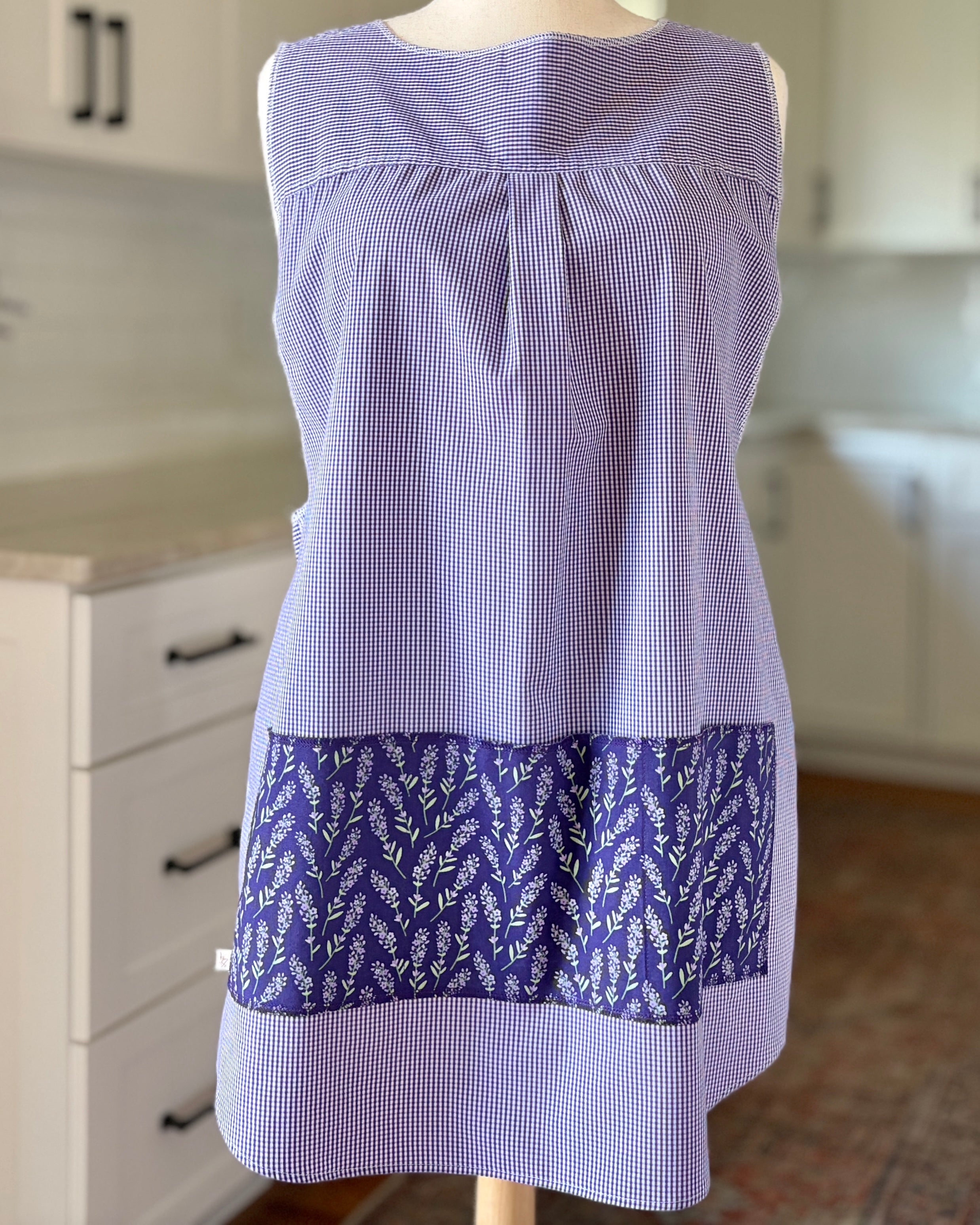 Lavender Field Apron | Handmade Cross-Back Apron | Fuerst Stitch