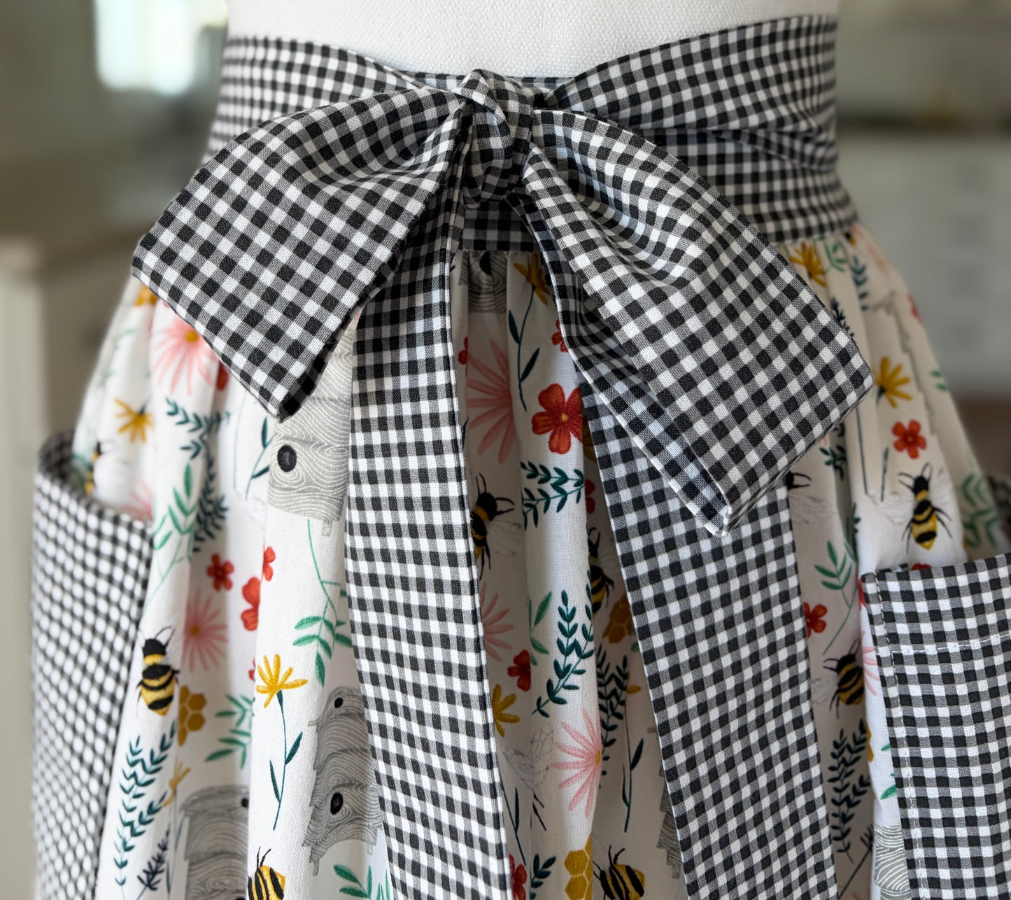 Honey Bee Meadow Waist Apron