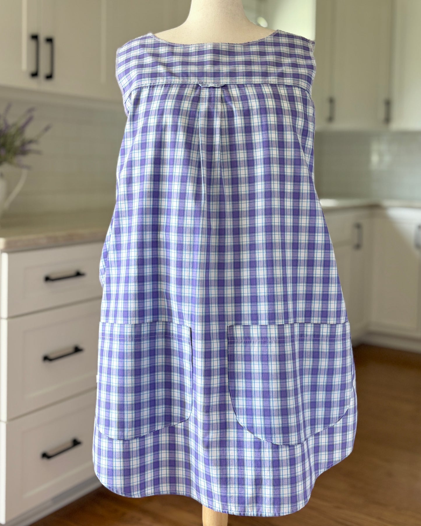 Lavender Picnic Cross-Back Apron