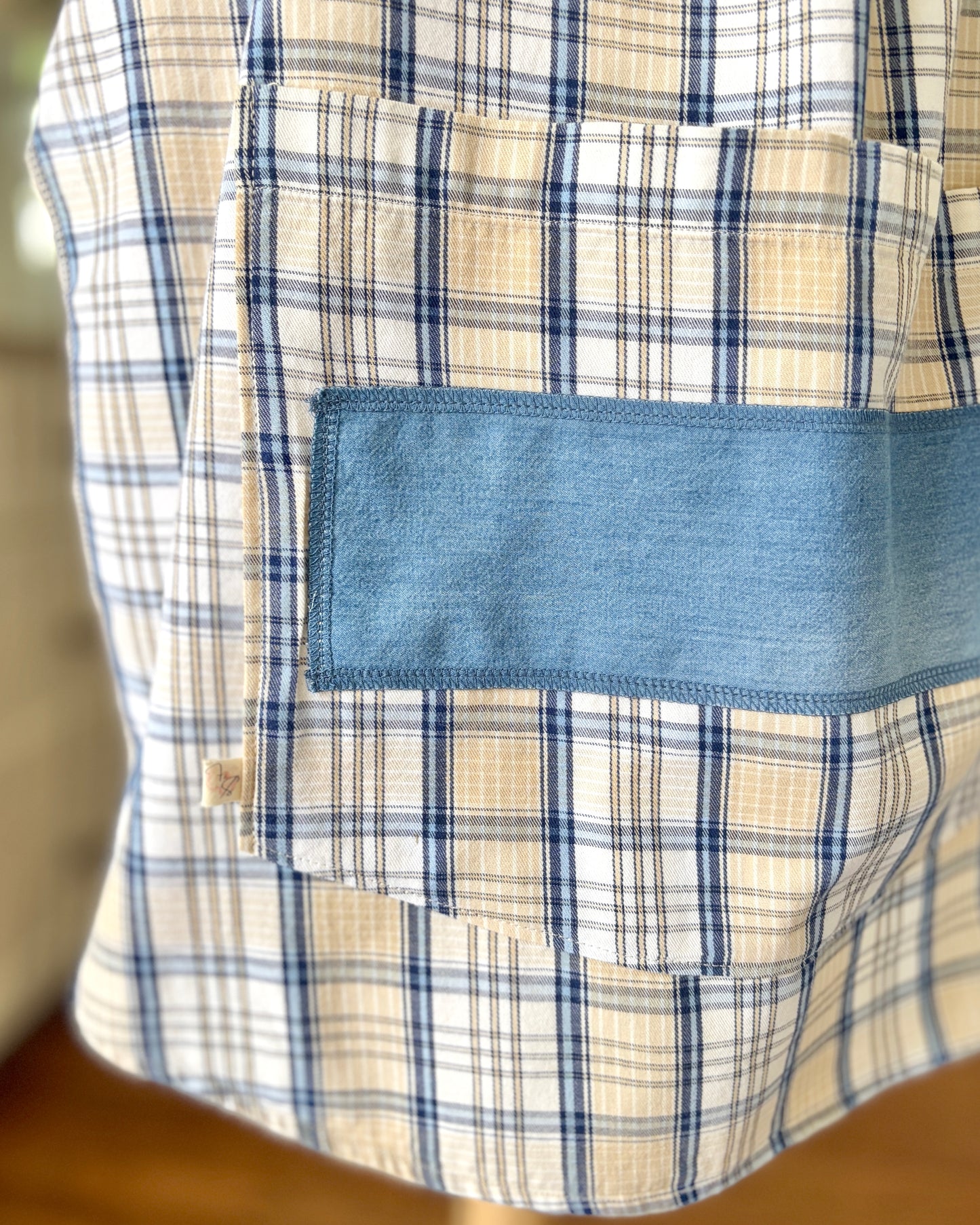 Bread Board Plaid Cross-Back Apron